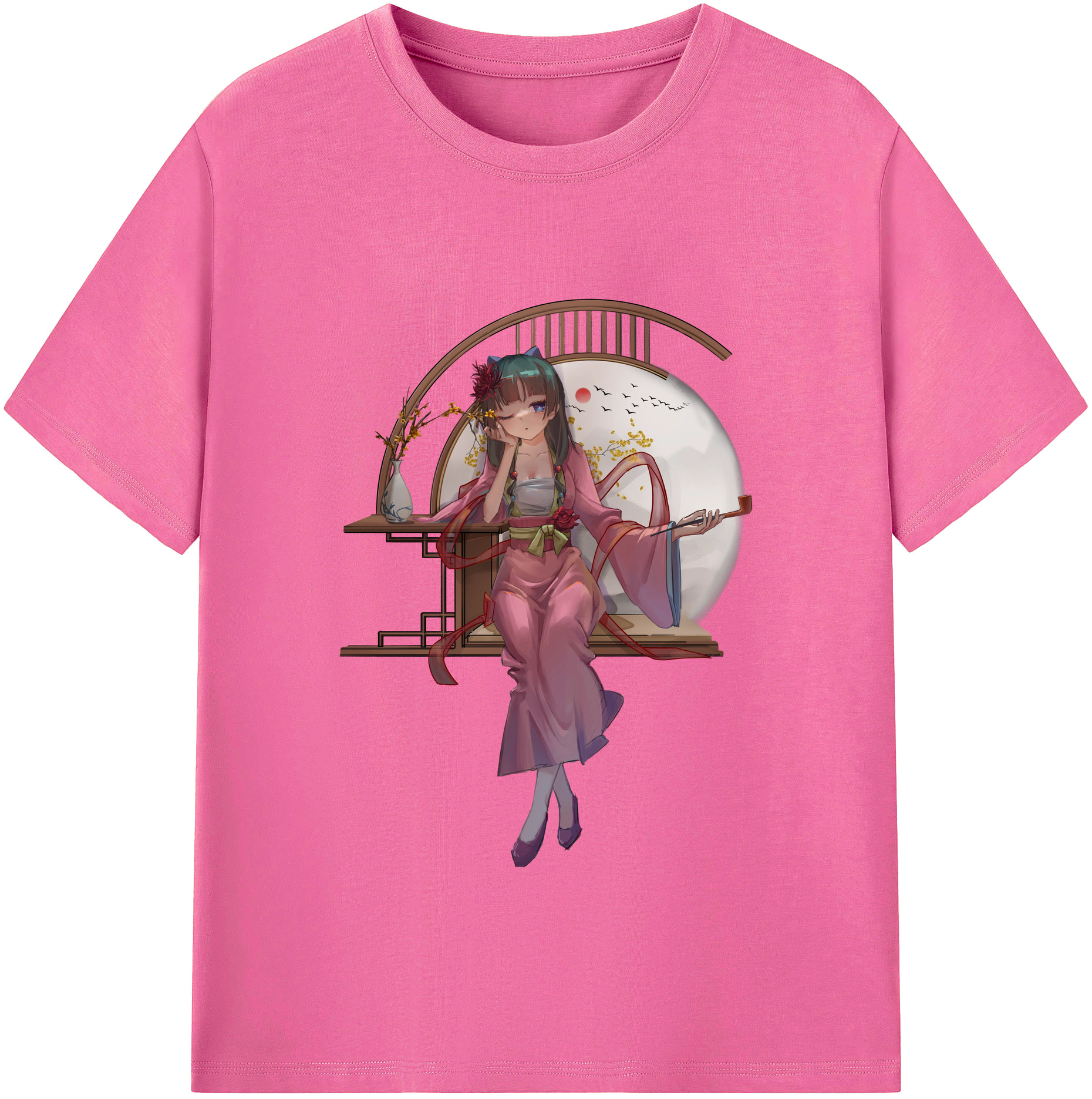 （画像用） 薬屋のひとりごと The Apothecary Diaries レディースカジュアルプリントTシャツ（綿100％）
